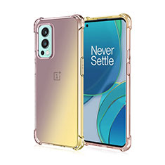 Silikon Hülle Handyhülle Ultra Dünn Schutzhülle Tasche Durchsichtig Transparent Farbverlauf für OnePlus Nord 2 5G Gelb