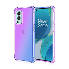 Silikon Hülle Handyhülle Ultra Dünn Schutzhülle Tasche Durchsichtig Transparent Farbverlauf für OnePlus Nord 2 5G Violett