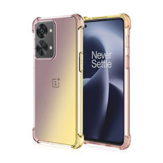 Silikon Hülle Handyhülle Ultra Dünn Schutzhülle Tasche Durchsichtig Transparent Farbverlauf für OnePlus Nord 2T 5G Gelb