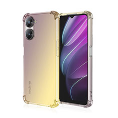 Silikon Hülle Handyhülle Ultra Dünn Schutzhülle Tasche Durchsichtig Transparent Farbverlauf für Realme 10S 5G Gelb