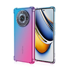 Silikon Hülle Handyhülle Ultra Dünn Schutzhülle Tasche Durchsichtig Transparent Farbverlauf für Realme 11 Pro+ Plus 5G Plusfarbig