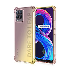 Silikon Hülle Handyhülle Ultra Dünn Schutzhülle Tasche Durchsichtig Transparent Farbverlauf für Realme 8 4G Gelb