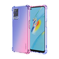 Silikon Hülle Handyhülle Ultra Dünn Schutzhülle Tasche Durchsichtig Transparent Farbverlauf für Realme 8 5G Blau