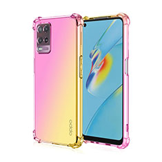 Silikon Hülle Handyhülle Ultra Dünn Schutzhülle Tasche Durchsichtig Transparent Farbverlauf für Realme 8 5G Rosa