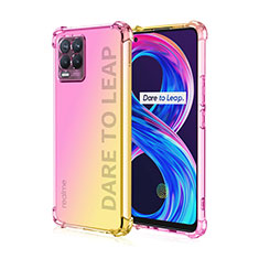 Silikon Hülle Handyhülle Ultra Dünn Schutzhülle Tasche Durchsichtig Transparent Farbverlauf für Realme 8 Pro Rosa