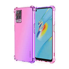 Silikon Hülle Handyhülle Ultra Dünn Schutzhülle Tasche Durchsichtig Transparent Farbverlauf für Realme 8s 5G Pink