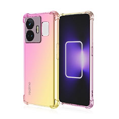 Silikon Hülle Handyhülle Ultra Dünn Schutzhülle Tasche Durchsichtig Transparent Farbverlauf für Realme GT Neo5 5G Rosa