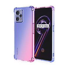 Silikon Hülle Handyhülle Ultra Dünn Schutzhülle Tasche Durchsichtig Transparent Farbverlauf für Realme Narzo 50 Pro 5G Blau