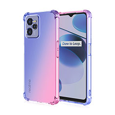 Silikon Hülle Handyhülle Ultra Dünn Schutzhülle Tasche Durchsichtig Transparent Farbverlauf für Realme Narzo 50A Prime Blau