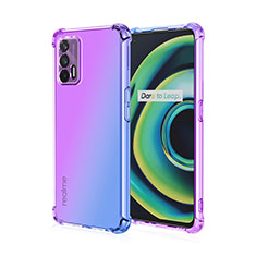 Silikon Hülle Handyhülle Ultra Dünn Schutzhülle Tasche Durchsichtig Transparent Farbverlauf für Realme Q3 Pro 5G Helles Lila