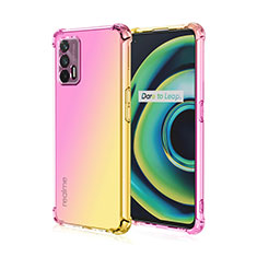 Silikon Hülle Handyhülle Ultra Dünn Schutzhülle Tasche Durchsichtig Transparent Farbverlauf für Realme Q3 Pro 5G Rosa