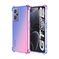 Silikon Hülle Handyhülle Ultra Dünn Schutzhülle Tasche Durchsichtig Transparent Farbverlauf für Realme Q5 Pro 5G Blau