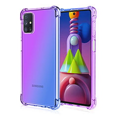 Silikon Hülle Handyhülle Ultra Dünn Schutzhülle Tasche Durchsichtig Transparent Farbverlauf für Samsung Galaxy M51 Violett