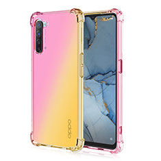 Silikon Hülle Handyhülle Ultra Dünn Schutzhülle Tasche Durchsichtig Transparent Farbverlauf G01 für Oppo K7 5G Gelb