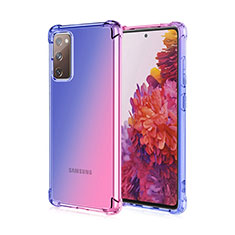 Silikon Hülle Handyhülle Ultra Dünn Schutzhülle Tasche Durchsichtig Transparent Farbverlauf G01 für Samsung Galaxy S20 FE 4G Blau