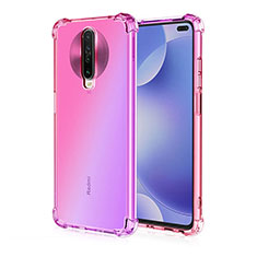 Silikon Hülle Handyhülle Ultra Dünn Schutzhülle Tasche Durchsichtig Transparent Farbverlauf G01 für Xiaomi Redmi K30 5G Rosa