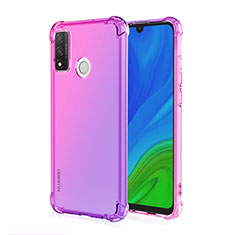 Silikon Hülle Handyhülle Ultra Dünn Schutzhülle Tasche Durchsichtig Transparent Farbverlauf H01 für Huawei Nova Lite 3 Plus Rosa