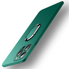 Silikon Hülle Handyhülle Ultra Dünn Schutzhülle Tasche Flexible mit Magnetisch Fingerring Ständer A09 für Apple iPhone 14 Pro Grün