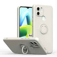Silikon Hülle Handyhülle Ultra Dünn Schutzhülle Tasche Flexible mit Magnetisch Fingerring Ständer QW1 für Xiaomi Redmi A1 Weiß