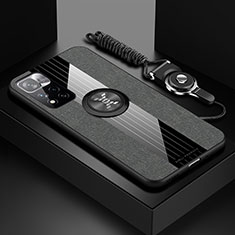 Silikon Hülle Handyhülle Ultra Dünn Schutzhülle Tasche Flexible mit Magnetisch Fingerring Ständer X03L für Xiaomi Mi 11i 5G (2022) Grau