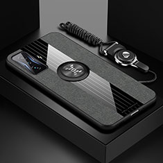 Silikon Hülle Handyhülle Ultra Dünn Schutzhülle Tasche Flexible mit Magnetisch Fingerring Ständer X03L für Xiaomi Poco F4 GT 5G Grau