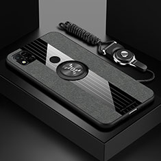 Silikon Hülle Handyhülle Ultra Dünn Schutzhülle Tasche Flexible mit Magnetisch Fingerring Ständer X03L für Xiaomi Redmi 9C Grau