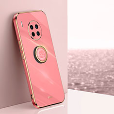 Silikon Hülle Handyhülle Ultra Dünn Schutzhülle Tasche Flexible mit Magnetisch Fingerring Ständer XL1 für Huawei Nova 8i Pink