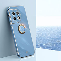 Silikon Hülle Handyhülle Ultra Dünn Schutzhülle Tasche Flexible mit Magnetisch Fingerring Ständer XL1 für OnePlus 11R 5G Blau