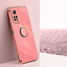 Silikon Hülle Handyhülle Ultra Dünn Schutzhülle Tasche Flexible mit Magnetisch Fingerring Ständer XL1 für Xiaomi Redmi Note 12 Pro 4G Pink