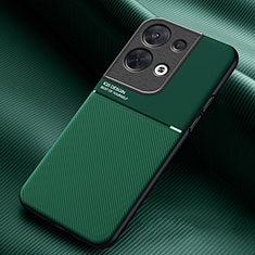 Silikon Hülle Handyhülle Ultra Dünn Schutzhülle Tasche Flexible mit Magnetisch für Oppo Reno8 Pro 5G Grün