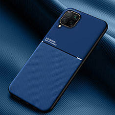 Silikon Hülle Handyhülle Ultra Dünn Schutzhülle Tasche Flexible mit Magnetisch für Samsung Galaxy A22 4G Blau