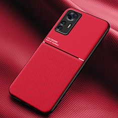 Silikon Hülle Handyhülle Ultra Dünn Schutzhülle Tasche Flexible mit Magnetisch für Xiaomi Mi 12T 5G Rot