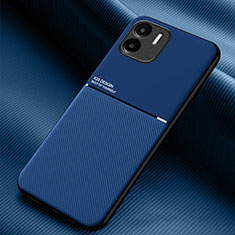 Silikon Hülle Handyhülle Ultra Dünn Schutzhülle Tasche Flexible mit Magnetisch für Xiaomi Poco C50 Blau