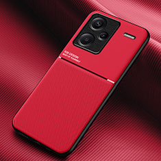 Silikon Hülle Handyhülle Ultra Dünn Schutzhülle Tasche Flexible mit Magnetisch für Xiaomi Redmi Note 13 Pro+ Plus 5G Rot