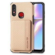 Silikon Hülle Handyhülle Ultra Dünn Schutzhülle Tasche Flexible mit Magnetisch S01D für Samsung Galaxy A10s Gold