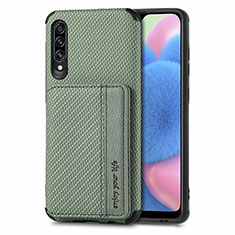 Silikon Hülle Handyhülle Ultra Dünn Schutzhülle Tasche Flexible mit Magnetisch S01D für Samsung Galaxy A30S Grün
