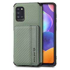 Silikon Hülle Handyhülle Ultra Dünn Schutzhülle Tasche Flexible mit Magnetisch S01D für Samsung Galaxy A31 Grün