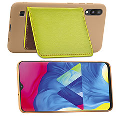 Silikon Hülle Handyhülle Ultra Dünn Schutzhülle Tasche Flexible mit Magnetisch S01D für Samsung Galaxy M10 Gold