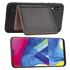 Silikon Hülle Handyhülle Ultra Dünn Schutzhülle Tasche Flexible mit Magnetisch S01D für Samsung Galaxy M10 Schwarz