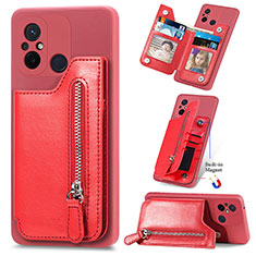 Silikon Hülle Handyhülle Ultra Dünn Schutzhülle Tasche Flexible mit Magnetisch S01D für Xiaomi Poco C55 Rot