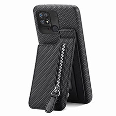 Silikon Hülle Handyhülle Ultra Dünn Schutzhülle Tasche Flexible mit Magnetisch S01D für Xiaomi Redmi 10 Power Schwarz