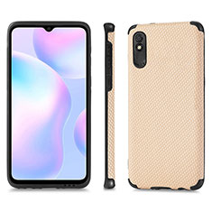 Silikon Hülle Handyhülle Ultra Dünn Schutzhülle Tasche Flexible mit Magnetisch S01D für Xiaomi Redmi 9AT Gold