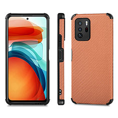 Silikon Hülle Handyhülle Ultra Dünn Schutzhülle Tasche Flexible mit Magnetisch S01D für Xiaomi Redmi Note 10 Pro 5G Braun