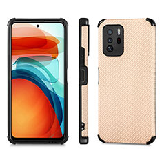 Silikon Hülle Handyhülle Ultra Dünn Schutzhülle Tasche Flexible mit Magnetisch S01D für Xiaomi Redmi Note 10 Pro 5G Gold