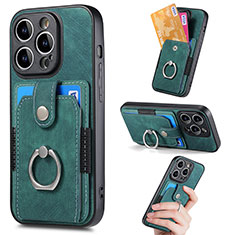 Silikon Hülle Handyhülle Ultra Dünn Schutzhülle Tasche Flexible mit Magnetisch S02D für Apple iPhone 13 Pro Grün