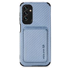 Silikon Hülle Handyhülle Ultra Dünn Schutzhülle Tasche Flexible mit Magnetisch S02D für Samsung Galaxy A04s Blau
