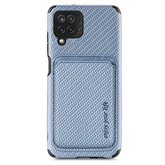 Silikon Hülle Handyhülle Ultra Dünn Schutzhülle Tasche Flexible mit Magnetisch S02D für Samsung Galaxy A12 5G Blau