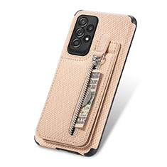 Silikon Hülle Handyhülle Ultra Dünn Schutzhülle Tasche Flexible mit Magnetisch S02D für Samsung Galaxy A52 4G Gold