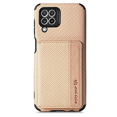 Silikon Hülle Handyhülle Ultra Dünn Schutzhülle Tasche Flexible mit Magnetisch S02D für Samsung Galaxy M32 4G Gold