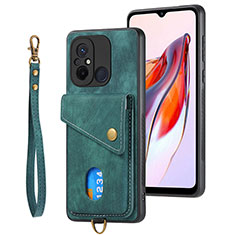 Silikon Hülle Handyhülle Ultra Dünn Schutzhülle Tasche Flexible mit Magnetisch S02D für Xiaomi Poco C55 Grün